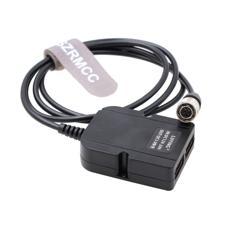 SZRMCC Audioroot Hawk-Woods DV-SQN4S Hirose 4 Pin to Dual USB QC3.0 5V 3A Quick Charging Power Cable for Mobile Phone Pad Tablet Device