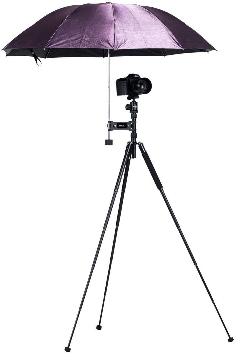 Selens Tripod Umbrella Clamp Holder, Outdoor Camera Umbrella Tripod Clip Bracket Stand Clamp Camera Photography Accessories