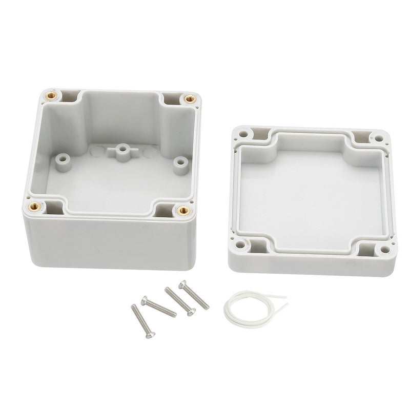 Awclub Waterproof Dustproof IP65 ABS Plastic Junction Box Outdoor Universal Electric Project Enclosure Gray 3.3"x3.2"x2.2"(83mmx81mmx56mm) 3.3"x3.2"x2.2"