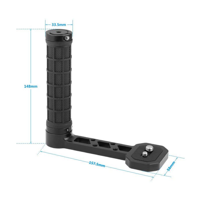 CAMVATE Side Handgrip (Rubber-Covered) L Type for DJI Ronin-S/SC & Zhiyun Crane 2 / V2 Stabilizer Gimbals