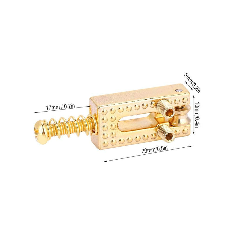 Dilwe Saddle for Electric Guitar, 6 Roller Bridge Saddles for Fender Strat Tele Electric Guitar 4 colors Gold