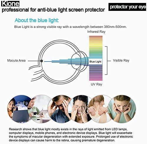 Anti Blue Light Screen Protector for iPhone 12 Pro Max, Anti-Scratches [Eye Protection] Blue Light Filter Tempered Glass For iPhone 12 Pro Max 6.7 inch-[3 Pack]