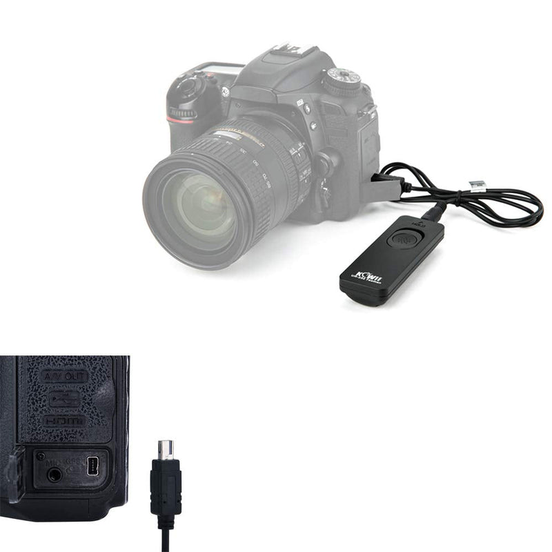 Kiwifotos MC-DC2 Remote Switch Shutter Release Cord for Nikon Z7 Z7II Z6 Z6II Z5 D750 D780 P1000 D7500 D7200 D5600 D5500 D5300 D5200 D5100 D5000 D3300 D3200 D7000 D7100 D610 D600 & More Nikon Camera For Nikon N3