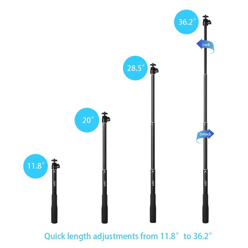 Selfie Stick Bluetooth,Waterproof Hand Grip with Wireless Remote and Tripod Stand for GoPro Hero 9 (2018) Hero 8/7/6/5/4, Selfie Stick for iPhone X/iPhone 7/8/7 Plus/8 Plus and Other Action Cameras