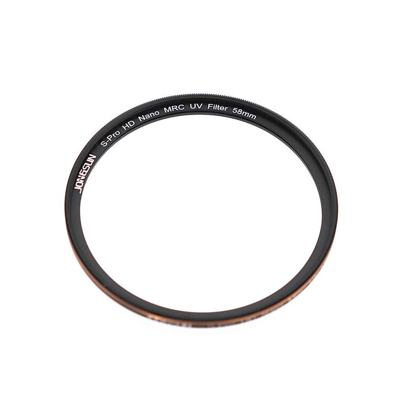 [AUSTRALIA] - JONGSUN 58mm UV Filter, S-Pro HD Nano MRC16 Camera Ultraviolet Protection Filter, 16 Layers Multicoated, Schott B270, Ultra-Slim, Lens Cloth Kit 
