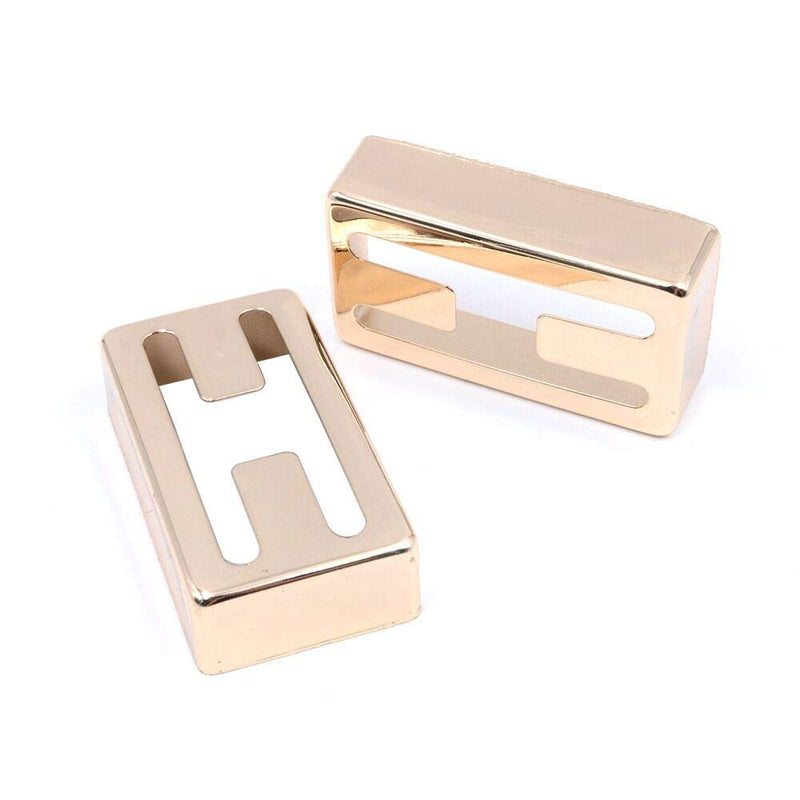 Alnicov Humbucker Pickup Covers,2Pcs H-hold Nickel Pickup Cover Set for LP Electric Guitars(Gold)