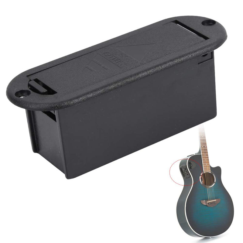Guitar Pickup Battery Box 9V Battery Cover Holder Case for Guitar&Bass Pickup Guitar Battery Compartment Box(Oval snap button) Oval snap button