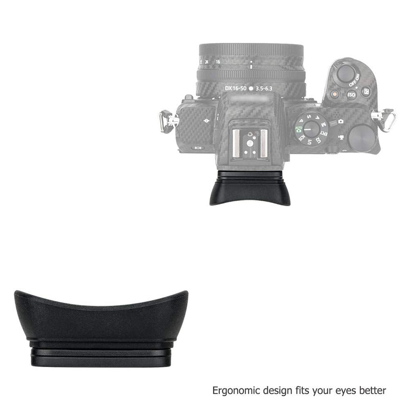 JJC Eyecup Eyepiece Eyeshade for Nikon Z50 Viewfinder Replace Nikon DK-30 Eye Cup Soft Silicone Extended Design Replaces Nikon DK-30
