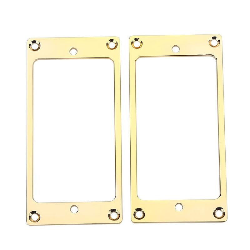 Guitar Pickup Ring, 2Pcs Pickup Frame Mounting Rings Metal Humbucker Pickup Ring Electric Guitars Replacement Parts Instrument Accessory(Gold) Gold