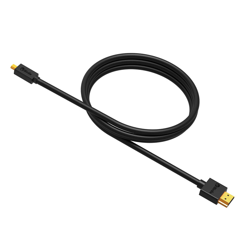 Micro HDMI to HDMI Cable 6 Feet - High Speed 18Gbps Support 4K60 HDR ARC Compatible with GoPro Hero 7 6 5 4, Raspberry Pi 4, Sony A6000 A6300 Camera, Nikon B500, Lenovo Yoga 3 Pro, Yoga 710