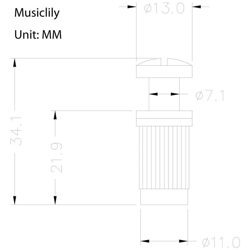 Musiclily ABR-1 Style Tune-o-matic Stop Tailpiece for Les Paul Style Guitar Replacement, Black