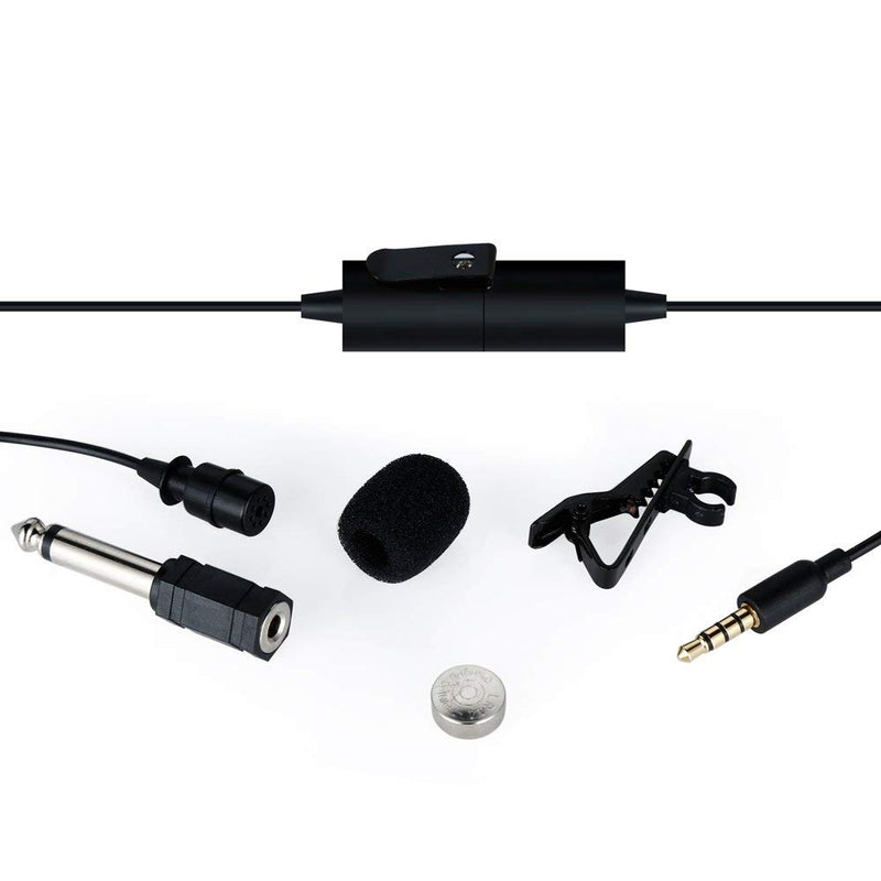 [AUSTRALIA] - Industry Standard Sound (ISSLM100) Lavalier Microphone and clip on mic for 3.55mm Smartphone (iPhone & Android), Laptops (Apple & Windows) and 6.5mm Cameras (Nikon & DSLR) Single Lapel Mic 
