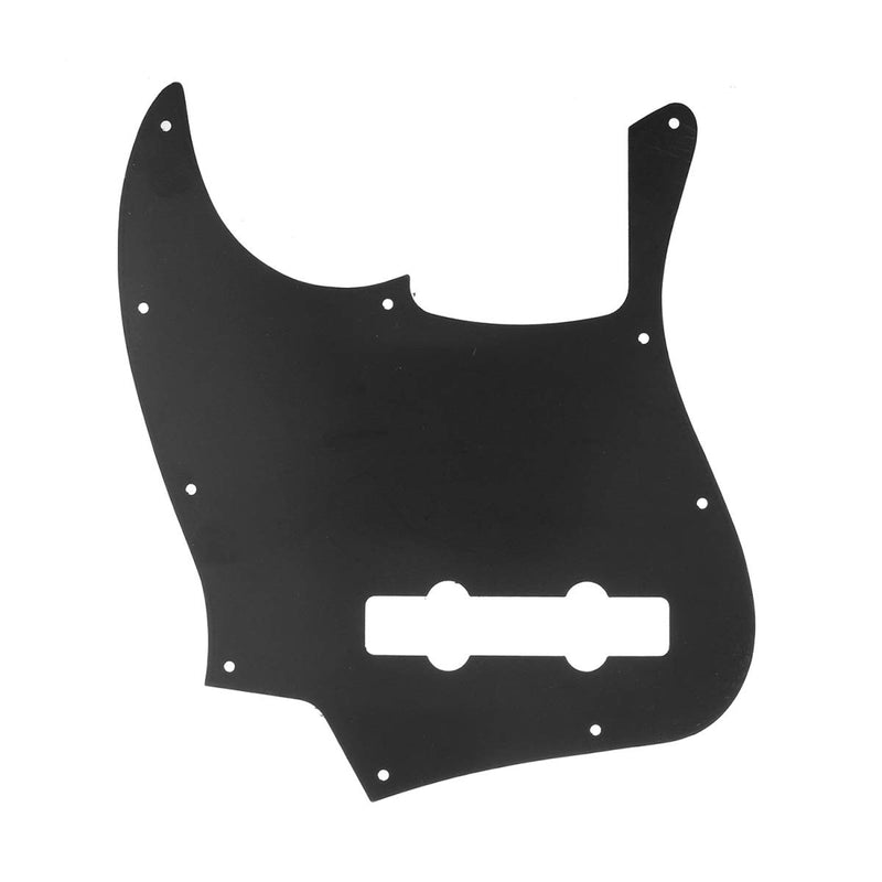 Musiclily Pro 5-String 10-Hole Contemporary J Bass Pickguard for Fender Mexican Jazz Bass, 3Ply Black