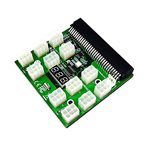 XT-XINTE PCI-E 12V 64Pin to 12x 6Pin Power Supply Server Adapter Breakout Board for HP 1200W 750W PSU GPU Mining (Adapter Board Only)