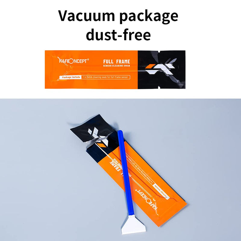 K&F Concept 20 Pack Swabs, Full-Frame Professional Camera Sensor Cleaner DSLR Sensor Cleaning, Size: 24mm x 20mm 24mm Full-Frame (20 Pack Swabs)