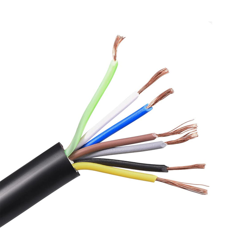 uxcell RVV Wire Cable Extension Cord Copper Wire Electric Conductor 7 Core 18 AWG 3Meter/9.8ft Length 9.8ft