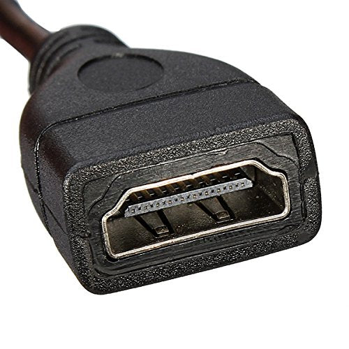Chenyang Left Angled 90 Degree Micro HDMI Male to HDMI Female Adapter 4K Cable 10cm
