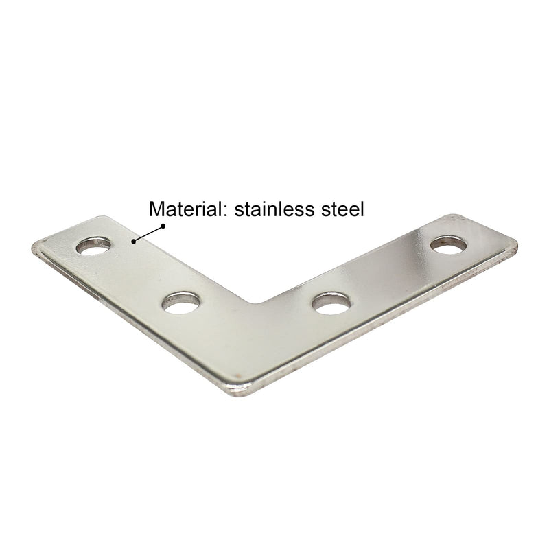 10 Sets Aluminum Extrusion L Brackets 10Pcs 2020 Aluminum Profiles Joint Brackets Plate Connector with 40Pcs M5 T Slot Nuts and Bolts for T Slot Rail 2020 T Slot Aluminum Extrusion