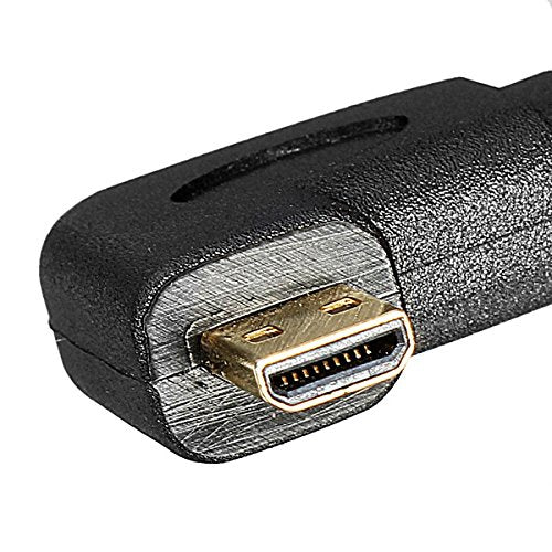 Chenyang Left Angled 90 Degree Micro HDMI Male to HDMI Female Adapter 4K Cable 10cm