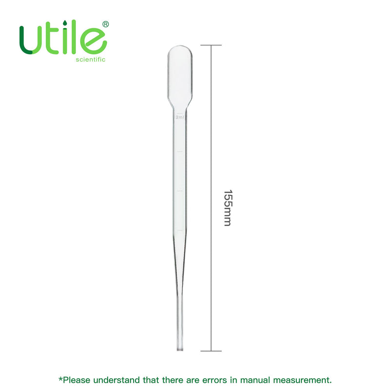 Utile 100pcs of Sterile Transfer Pipettes, Essential Oil Pipettes, Cap.5ml with 155mm Length, Low-Density Polyethylene Material, Individual Peel-Pack, 4320.0413.100 Vol.5ml, 100pcs/box