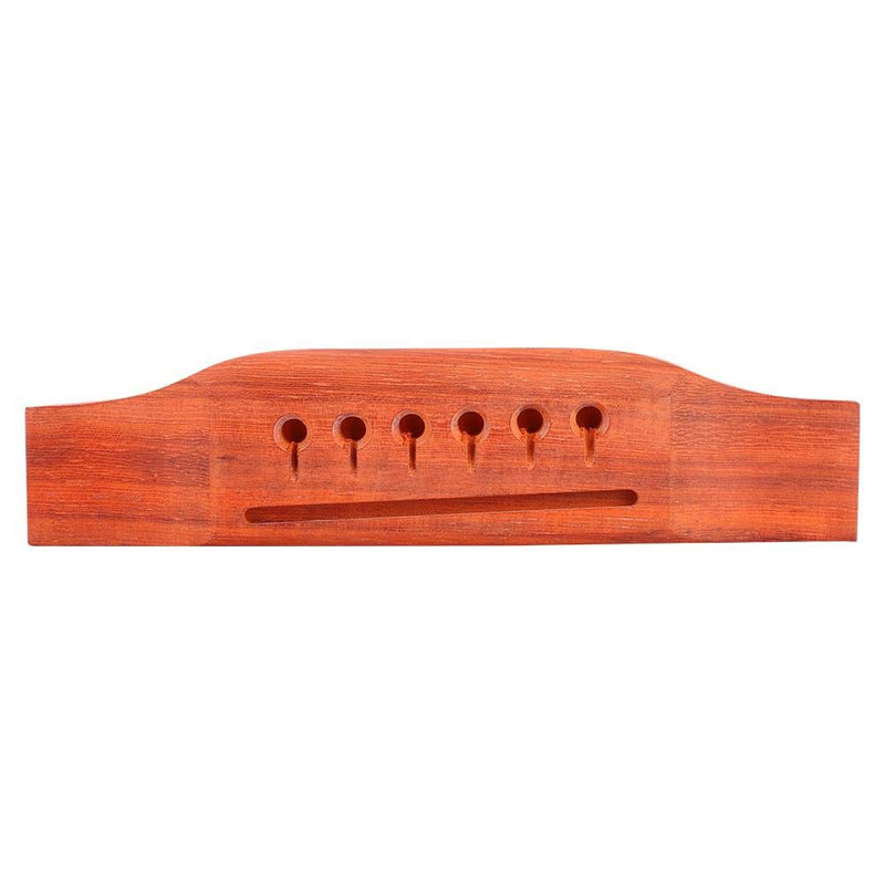 Dilwe 6 Strings Guitar Bridge, Rosewood Bridge Saddle for 6-String Acoustic Folk Guitar Accessory Parts