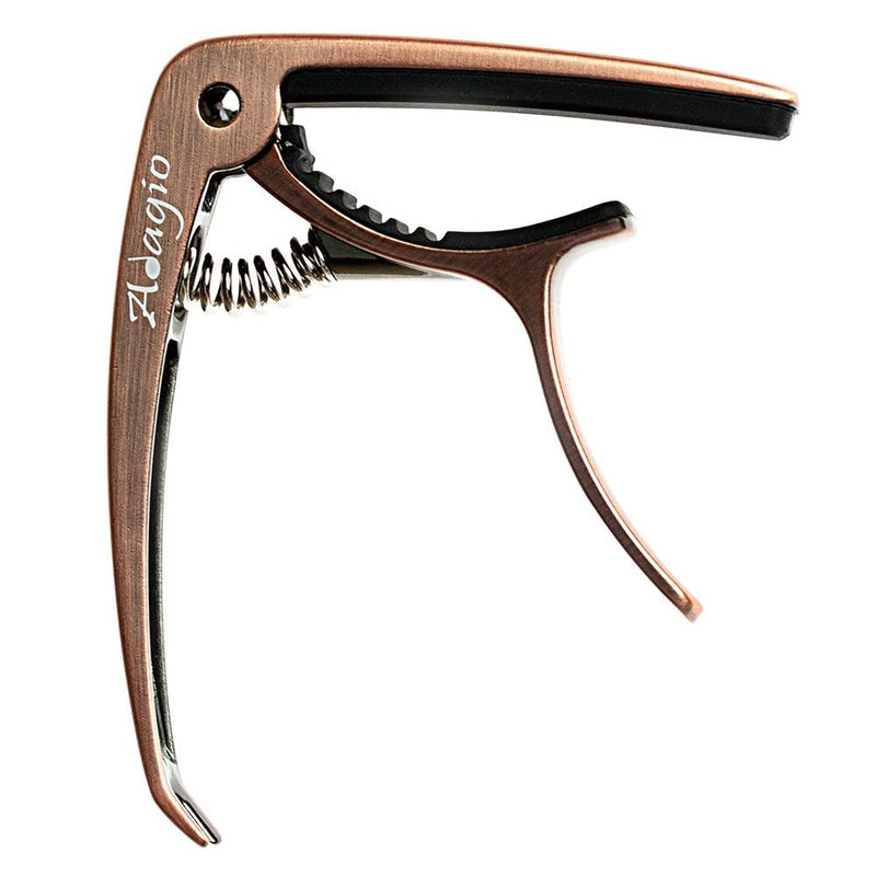 Adagio Pro DELUXE CAPO Suitable For Acoustic & Electric Guitars With Quick Release And Peg Puller In Bronze RRP £10.99