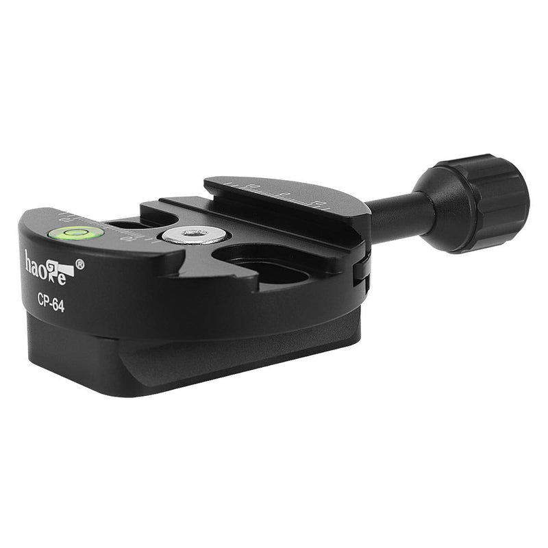 Haoge CP-64 Quick Release Clamp with RC4 / 400PL Base Adapter Convertor for Manfrotto RC4 System to Arca-Swiss Compatible, Fit 400PL / 405/410 / RC4 Adapter for Manfrotto RC4 Head 01