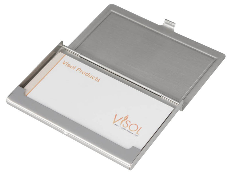 Visol Products Jupiter Leather and Business Card Holder Black