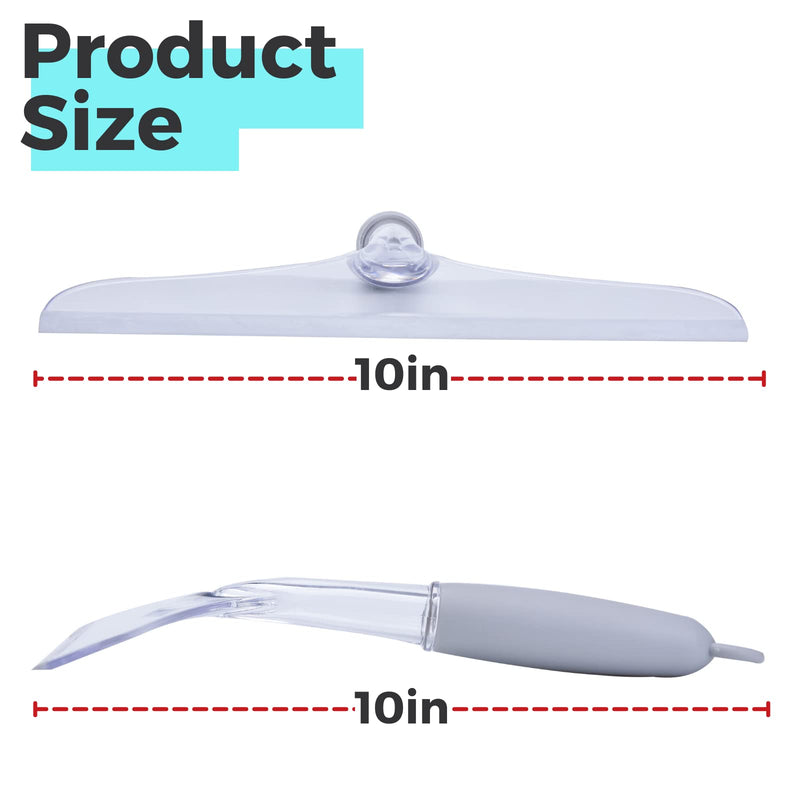 Shower Squeegee for Shower Glass Door, Rubber Squeegee for Bathroom Tile and Mirror, Plastic Window Cleaner Tool, 2 Pack