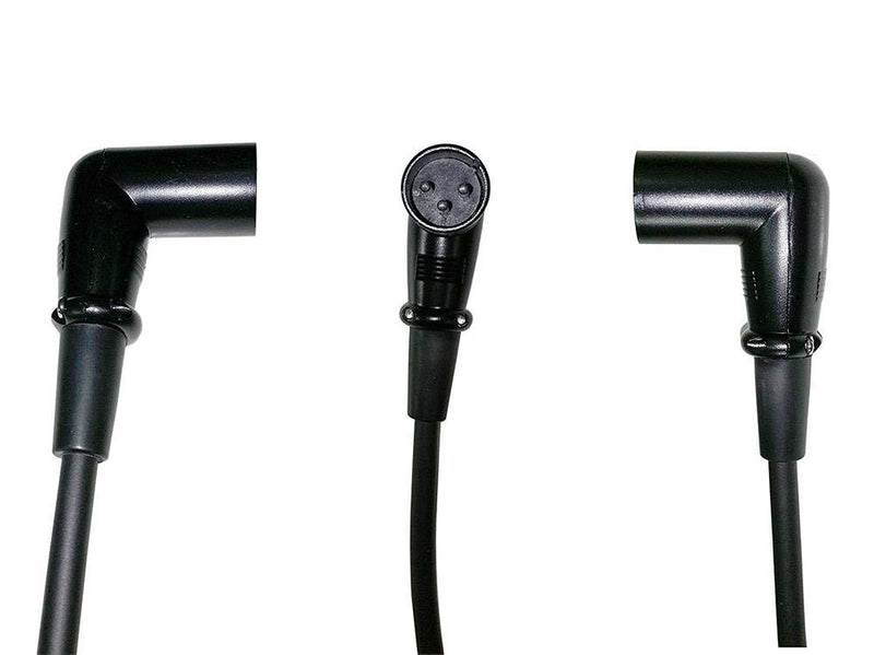 [AUSTRALIA] - 6.5 ft XLR Microphone Cable with Male Right Angle - HiFi Balanced DMX Extension Cord 