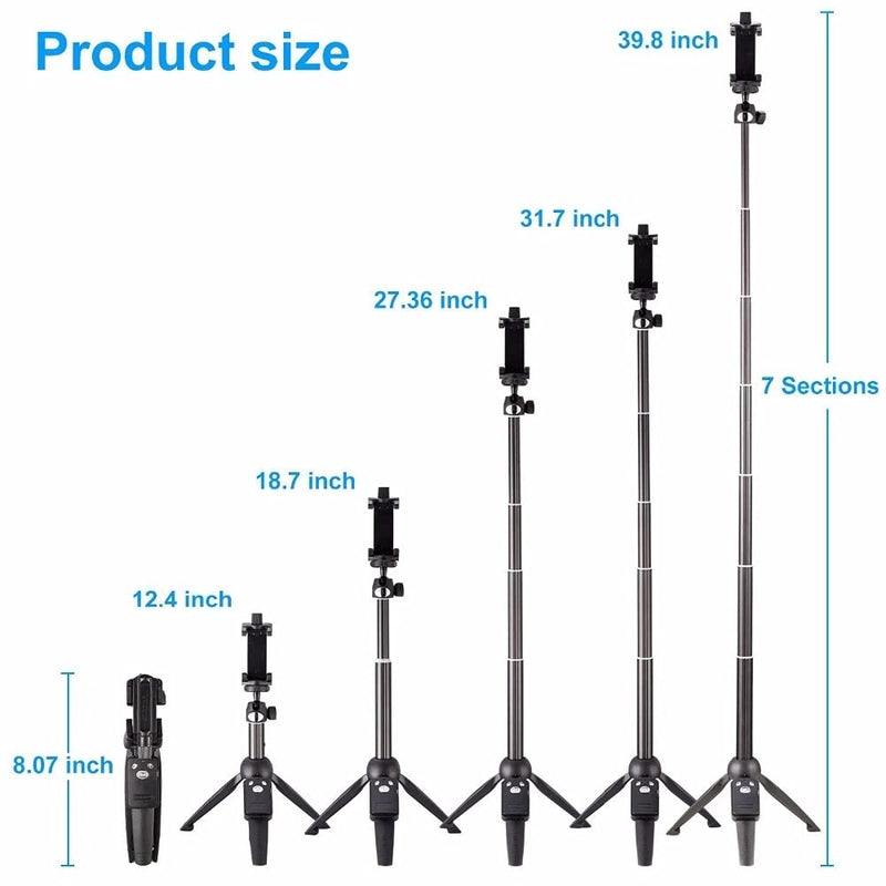 [AUSTRALIA] - Tripod Monopod Selfie Stick 40 Inch with Wireless Remote Shutter Control Phone Clip Holder，Compatible with iPhone 14 13 12 11 Pro max Xs X 8 7 6 Plus,Samsung Galaxy S23 S22 S21 S20 S10 S9,Gopro 