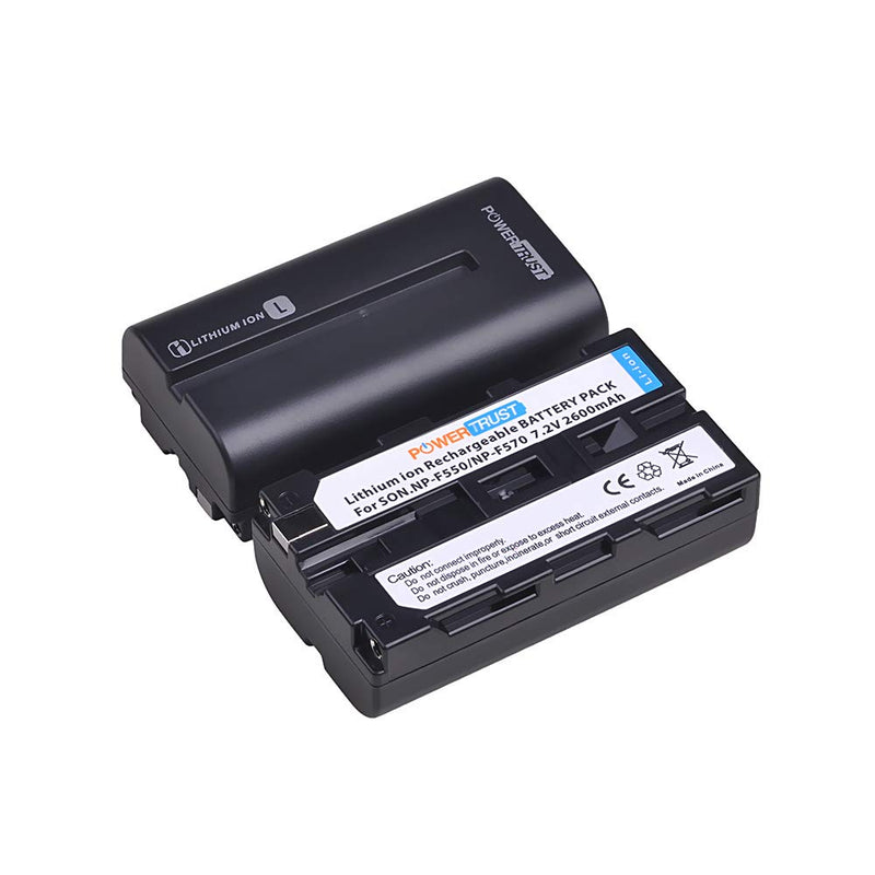 [AUSTRALIA] - PowerTrust 2-Pack NP-F550 NP-F570 Battery for Sony NPF550 NP-F330 NP-F530 NPF570 NP-F730 NP-F750 NP-F960 NP-F970 CCD-RV100 CCD-RV200 CCD-SC5 CCD-SC6 CCD-SC55 CCD-SC65 CCD-TRV66 CCD-TRV67 Batteries 