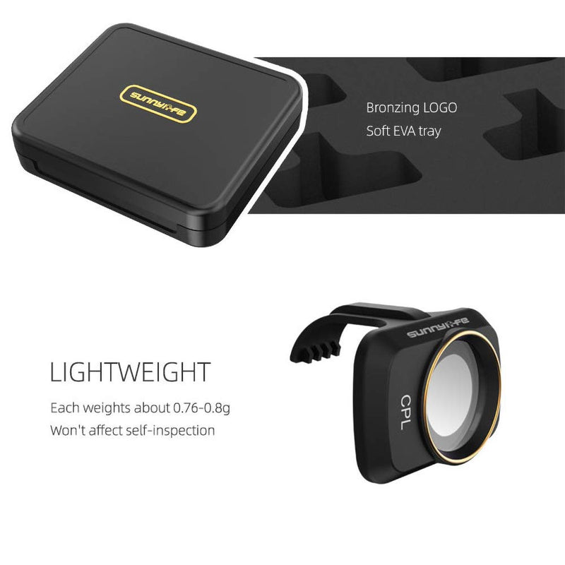 Lens Filter Set Compatible with DJI Mavic Mini 2/Mavic Mini Accessories 6pcs Filter Combo Multi Coated Filters Camera Lens (CPL MCUV ND4 ND8 ND16 ND32)