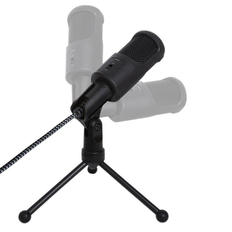 Woxter Mic Studio 50 Condensation Microphone with Tripod Included, USB Connection, Compatible with Youtube, Skype, Twitch, Black Woxter Mic Studio 50