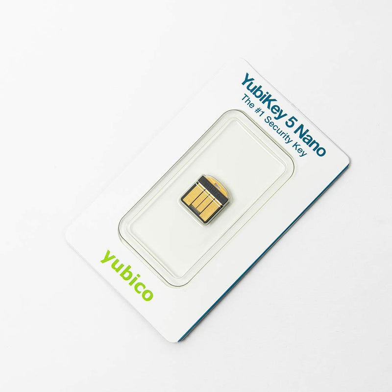 Yubico YubiKey 5 Nano - Two Factor Authentication USB Security Key, Fits USB-A Ports - Protect Your Online Accounts with More Than a Password, FIDO Certified USB Password Key, Extra Compact Size