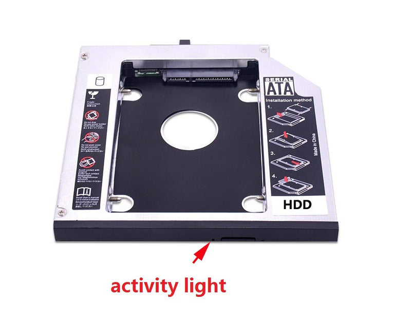 2nd HDD SSD Hard Drive Caddy Frame for Lenovo Thinkpad R400 T420i T430i T510i T520i T530i R500 W700 W700ds W701 W701ds