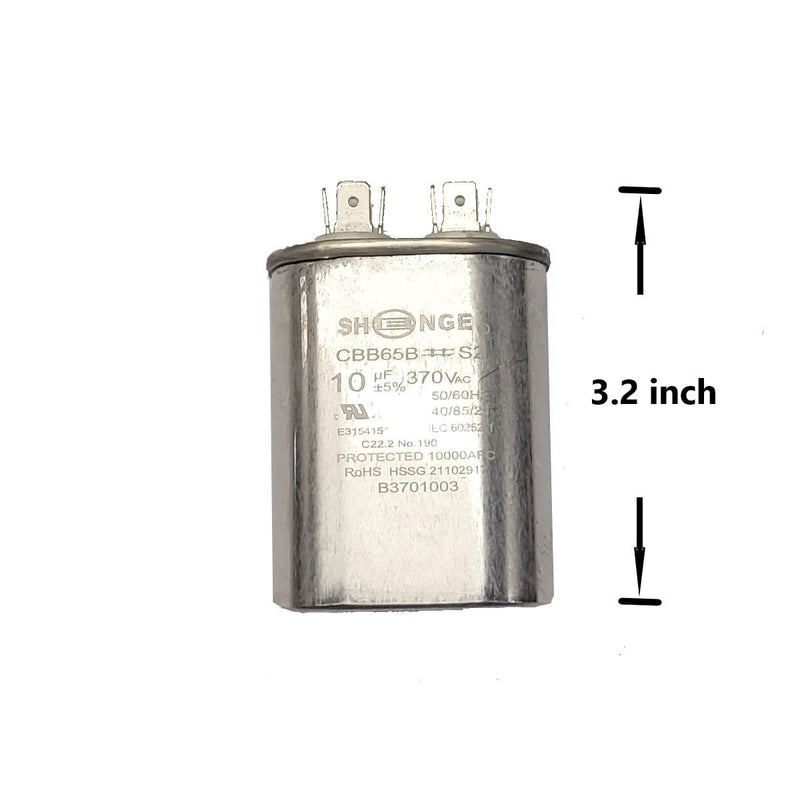 QH QX6510-SHENGE Capacitor Motor Run Oval 10 uF MFD 370V
