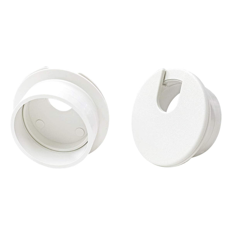 6pcs Desk Grommet 1-3/8 inch Plastic Wire Cord Cable Grommets Hole Cover for Office PC Desk Cable Cord Organizer (White) White 35mm/ 1-3/8 Inch Mounting Hole Diameter