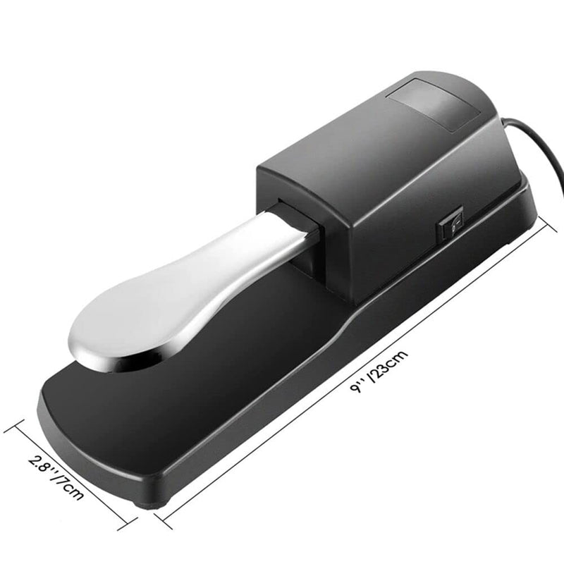 [AUSTRALIA] - Universal Sustain Pedal,Goldby Keyboard Damper Foot Sustain Pedal for Yamaha, Casio, Roland,Korg Digital Pianos MIDI Keyboard Electronic Keyboards Electric Organ Synthesizer, 1/4 Inch Jack(Sliver) 
