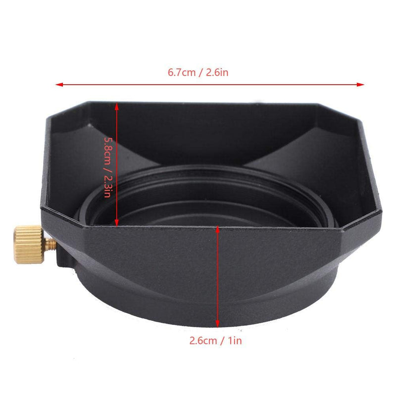 Acouto 40.5mm Square Lens Hood for DV Camcorder Digital Video Camera Lens Filter Portable Square Lens Hood Cover Shade Accessory (40.5mm)