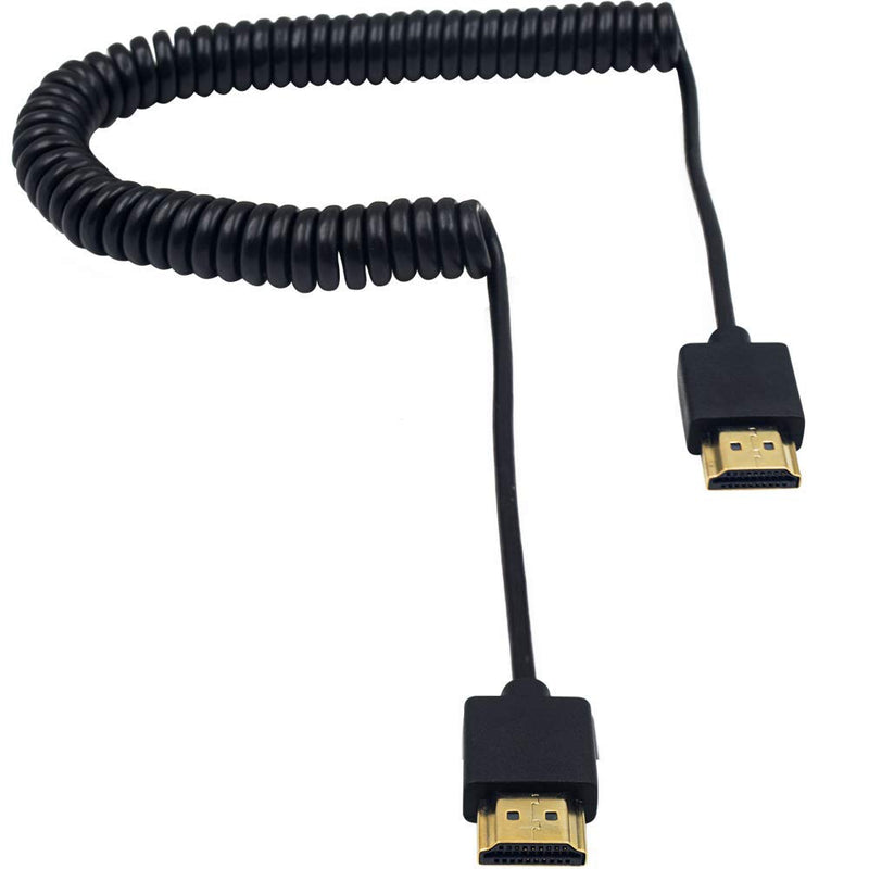 [AUSTRALIA] - Duttek HDMI Coiled Cable, 4K HDMI Coiled Cable, Extreme Thin HDMI Male to Male Extender Coiled Cable for 3D and 4K Ultra HD TV Stick HDMI 2.0 Cord Extension Converter (2.5M/8.2FT) 2.5M/8.2FT 