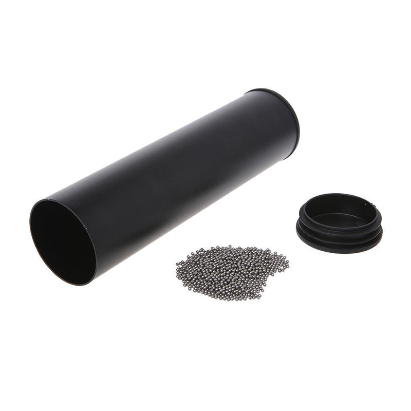 Timiy Stainless Steel Cylinder Sand Shaker Musical Percussion Instrument Rhythm Accessory Black