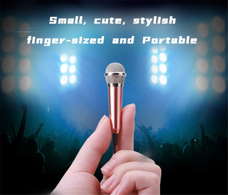 [AUSTRALIA] - Mini Microphone with Omnidirectional Stereo Microphone, can Record, Chat and Sing on Apple Phone, Android(Silver) Silver 