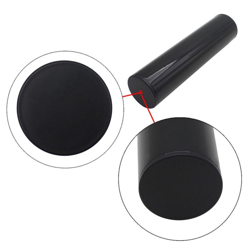 Metal Sand Shaker, Portable Stainless Steel Cylinder Sand Shaker Rhythm Percussion Musical Instruments (Black) Black