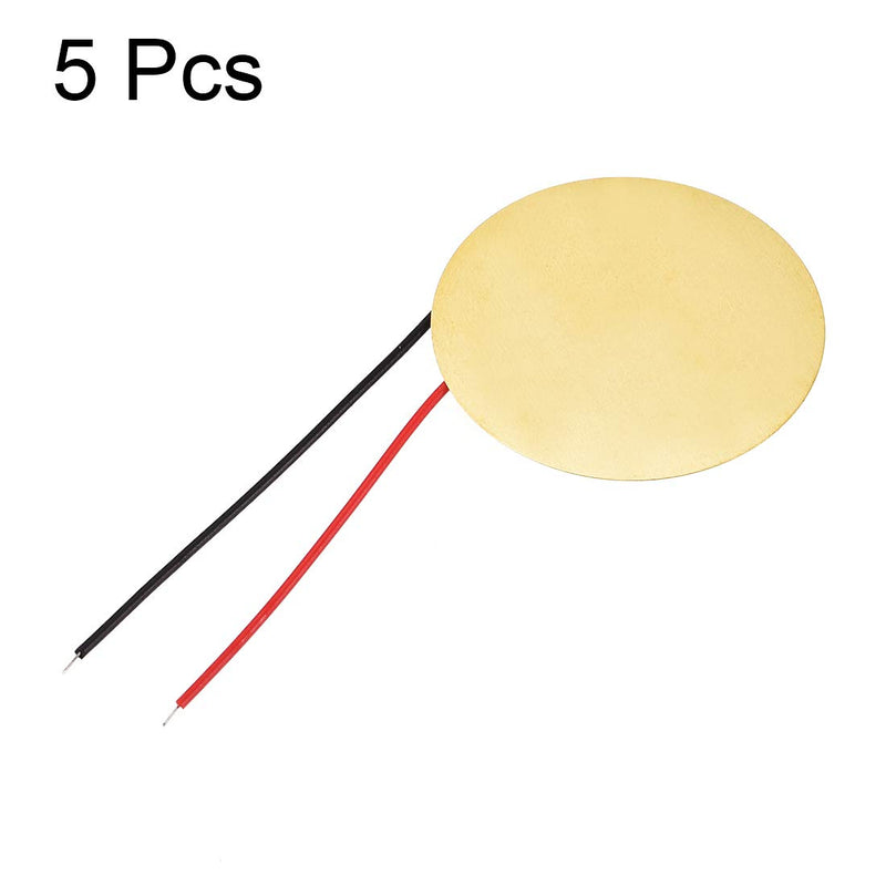 uxcell 5 Pcs Piezo Discs 35mm Acoustic Pickup Transducer Microphone Trigger Element CBG Guitar