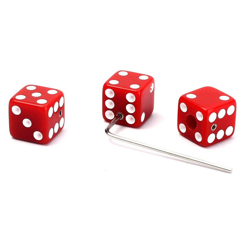 Alnicov 3 Pieces Red Dice Volume Control Knobs with Wrench Plastic for Electric Guitar Parts Replacement