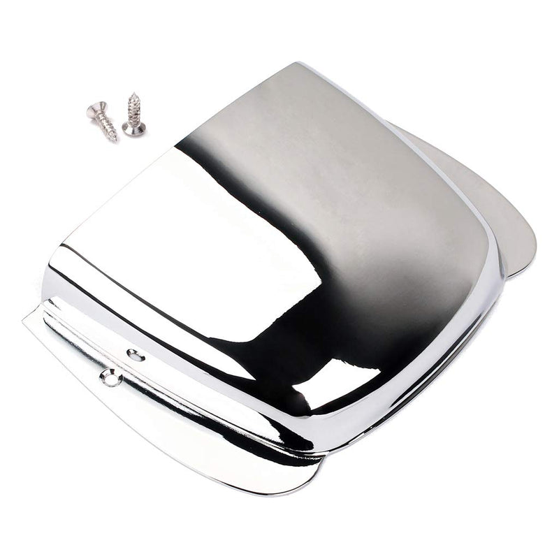 Alnicov Bass Bridge Plate Cover Set for Bass Electric Guitar - Chrome