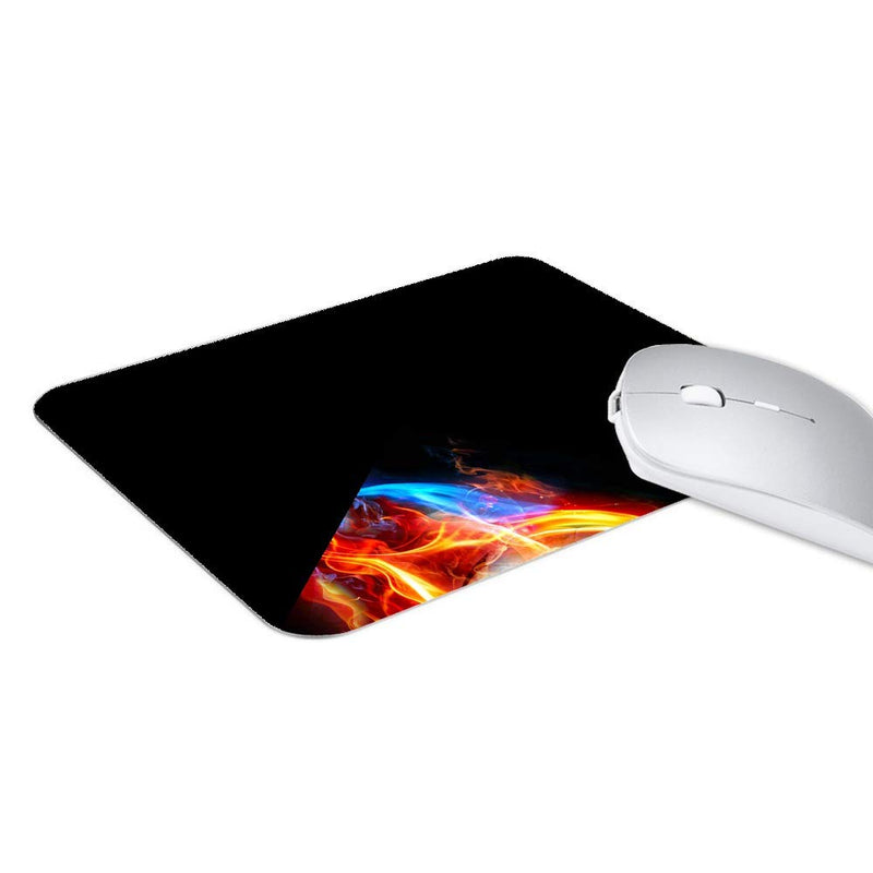 iNeworld Mouse Pads Rectangle Flame Soccer Thick Keyboard Mouse Pad Non-Slip Nature Rubber Mouse Pad for Gaming Office Working Home Mouse Mat(9.45"×7.87"×0.12")