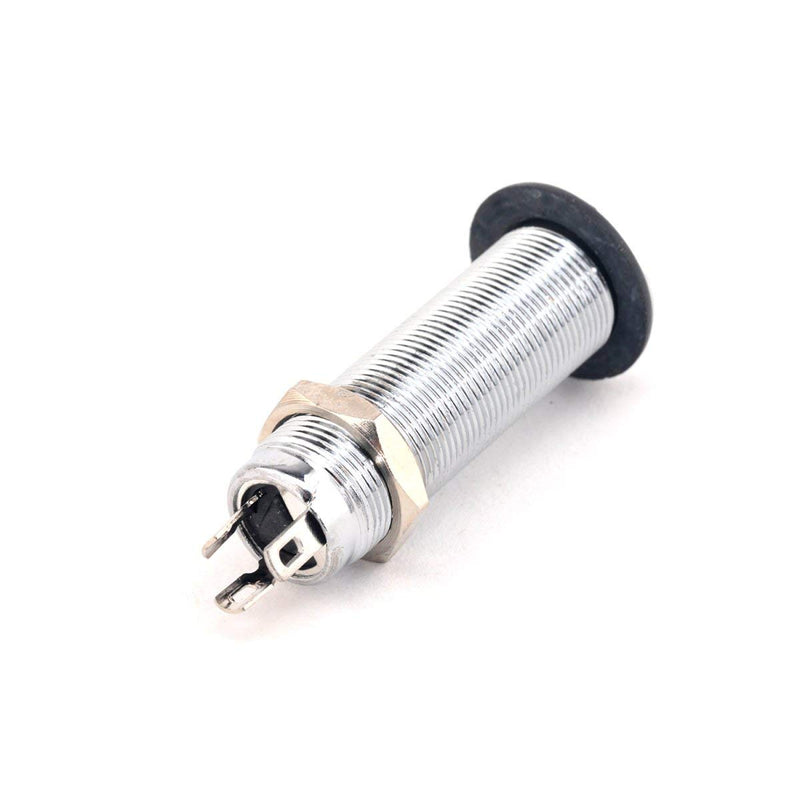 Musiclily Pro 1/4" Metal Mono Guitar Bass Barrel Output Jack Input Plug Sockets for Electric Guitar, Chrome