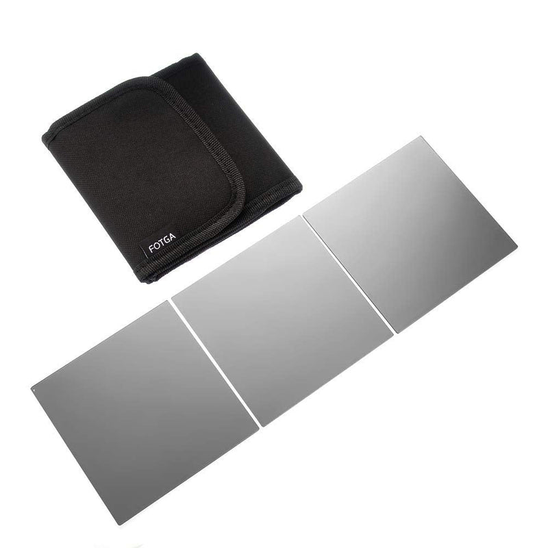 Runshuangyu 6Pcs 4x4 Full & Graduated Neutral Density Filter, ND2 ND4 ND8, Full & Grad ND Filters with Bag for Swing Away Matte Box Holder - Set of 6 Full and Graduated ND Filters